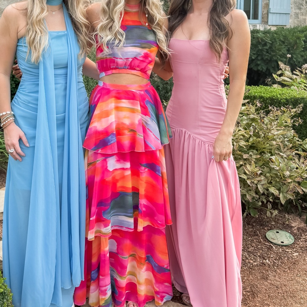 Colorful Maxi Dress Semi Formal - Picture 4 of 4